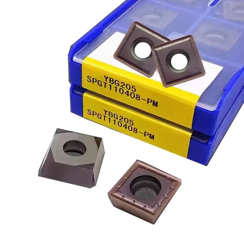 Карбидные вставки SPGT050204 SPGT060204 SPGT07T308 SPGT090408 SPGT110408 SPGT140512 PM YBG212 YBG205, токарные инструменты