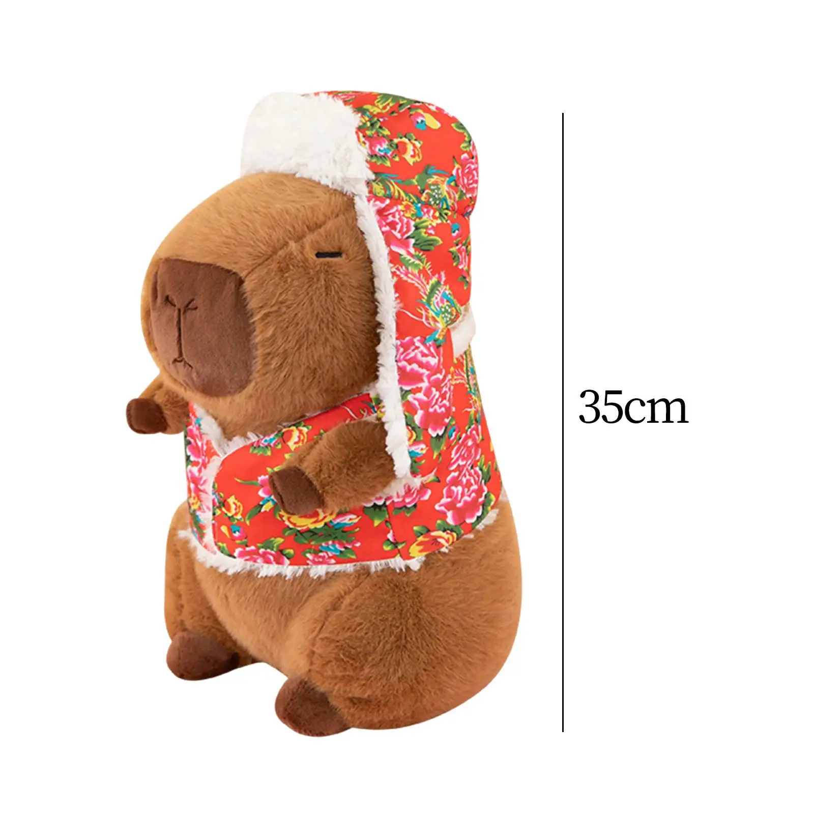 Cute Stuffed Plush Capybara Car Decorative Accompany Sleep Toy Soft Toy for Teens Adults Boys Girls Children Creative Gifts