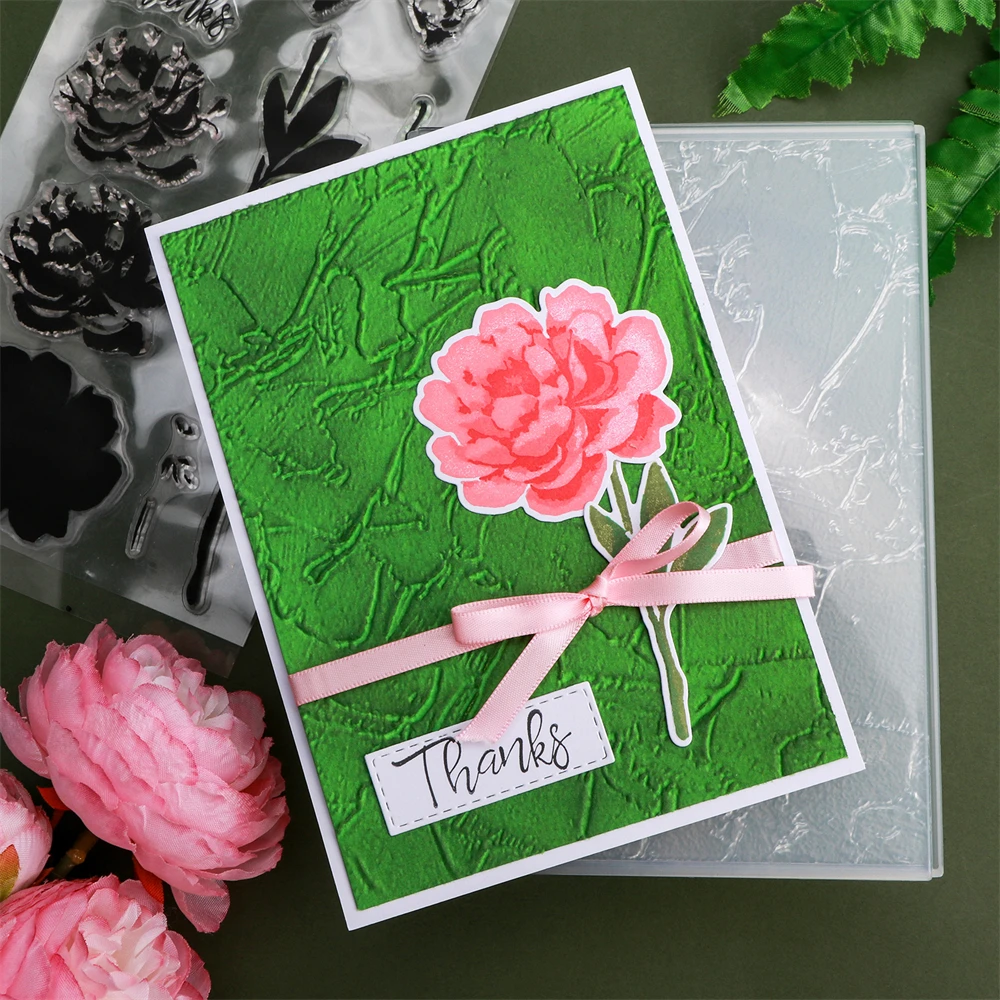 3D Textured Spring Leaves Background Embossing Folders for Card Making Template Folders DIY Scrapbooking Paper Craft Photo Album plastic embossing folder embossing folder