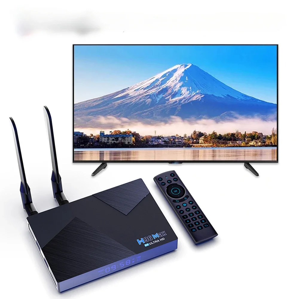 BOXPUT H96 maxi V58 rockchip RK3588 Android 12.0 wifi6 čtyřnásobný jádra 4GB 8GB 32GB 64GB 1000M LAN 2.4G 5G dvojí WIFI BT5.0 chytrá TV skříňka