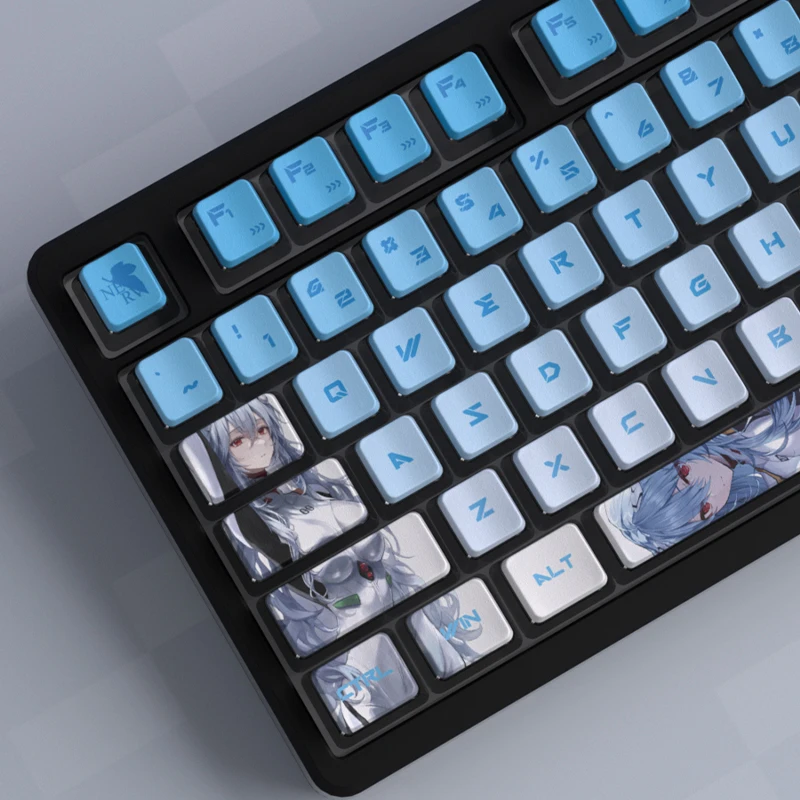 Desenhos Animados Anime Keycap Keycap Translúcido Retroiluminado Oem Pbt Dye Sub Pudim Eva Rainy75 Sugar65 Hi75 Hi8 - Imagem 6