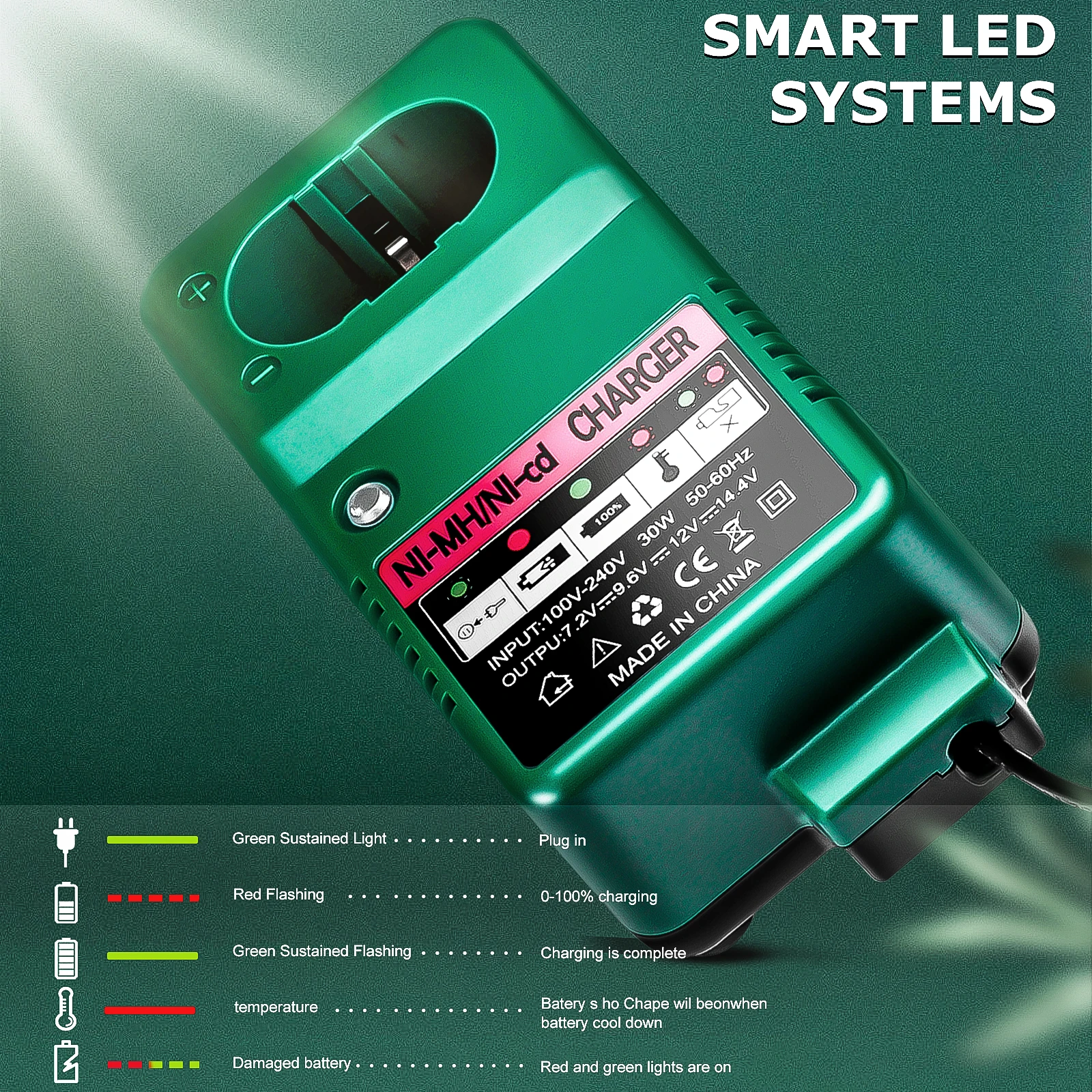 マキタ-電動工具用充電器7.2V, 9.6V, 14.4V, 12V,NI-CD V, 18V