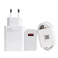 Оригинальное зарядное устройство Xiaomi 33 Вт, адаптер европейского стандарта для быстрой зарядки, кабель Usb Type-C 6A для Poco X5 X4 M5S X3 Pro Redmi Note 12 13 12R 13R — изображение 2