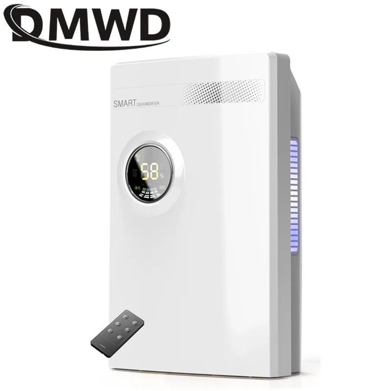 2 2L Household Dehumidifier Moisture Absorbent Desktop Air Dryer Drying Machine Electric Absorber Bedroom Kitchen LED