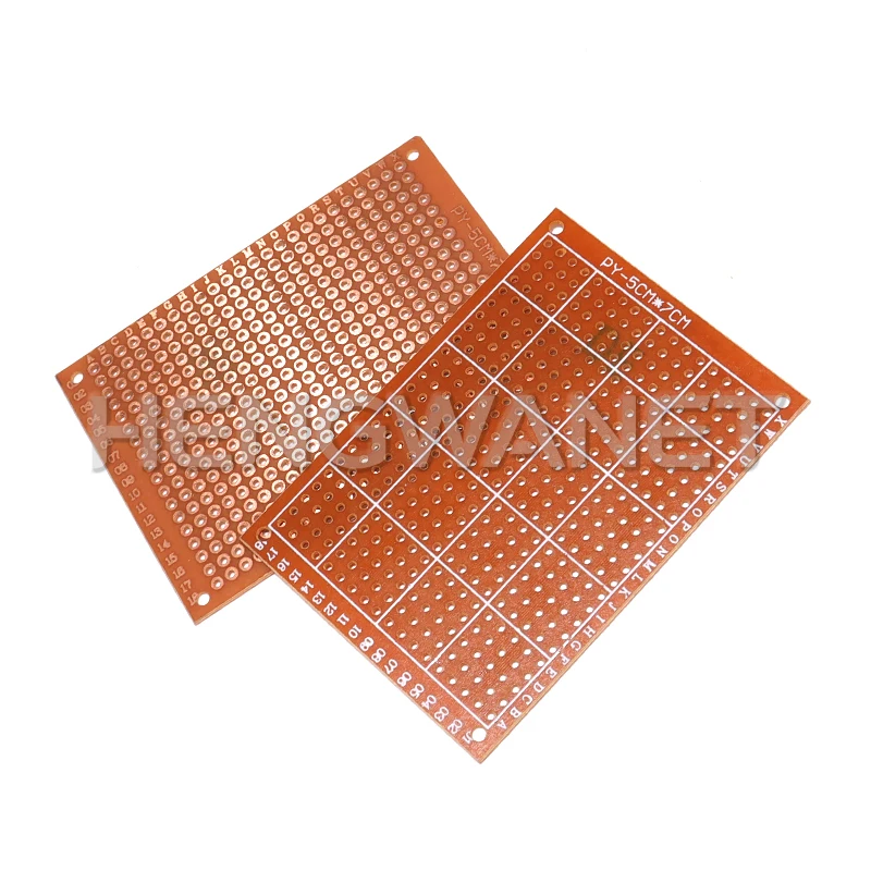 10pcs PCB 범용 보드 단일 측면 노란색 5X7CM 7X9Cm PCB 보드 프로토타입 천공 그리드 보드 키트, DIY 납땜용