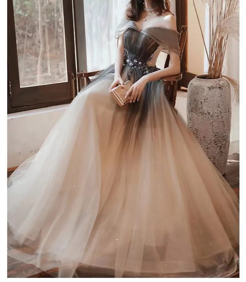 Elegant Strapless Prom Dresses A-Line Starry Brilliant Appliques Sexy Off The Shoulder Backless Bandage Banquet Party Host Gowns Elegant Strapless Prom Dresses A-Line Starry Brilliant Appliques Sexy Off The Shoulder Backless Bandage Banquet Party Host Gowns