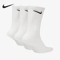 Nike/Nike Chaussettes mi-mollet respirantes pour hommes et femmes Couple Sports Training Trois paires Sx7676-100 2
