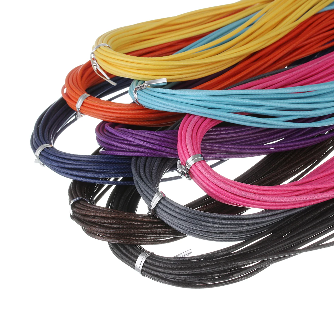 10Pcs/Lot 1.5mm 2mm Faux Leather Cords Adjustable Braided Rope With Lobster Clasp For Ornament Making DIY Crafts Charm Accesso