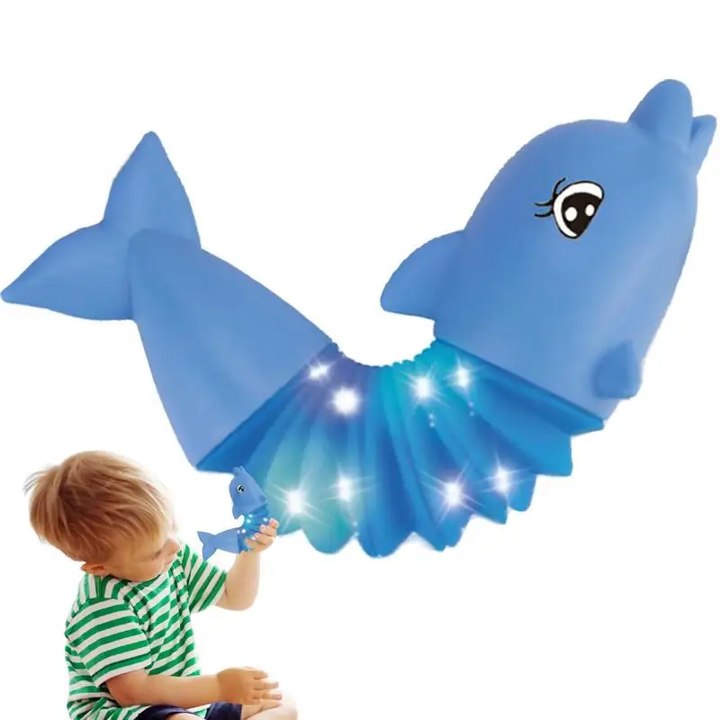 

Lighted Tubes LED Sensory Toy Pull Stretch Dinosaur Tube Toddlers Gift Children's Luminous Ping Sound Party Supply