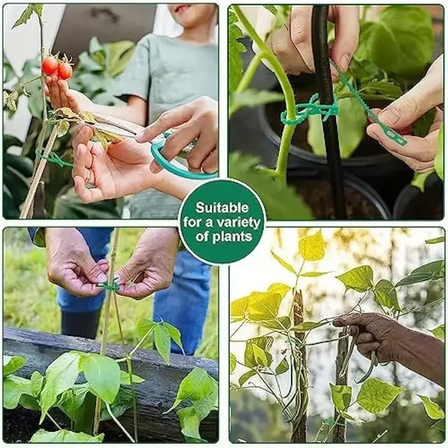 Reusable Garden Cable Ties Plant Vine Tree Shrubs Support Fastener Locking Nylon Adjustable Zipper Cables Ties Organizer Tools 6