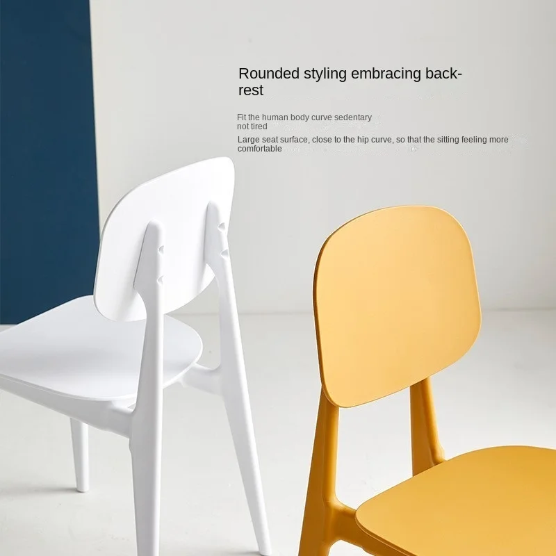 Dining Chair PP Material Outdoor Leisure Backrest