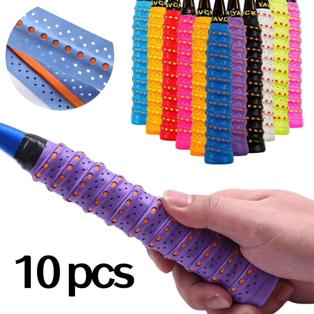 Anti-slip Sweatband Badminton Grip Tennis Overgrip Sport Tape Windings 10 Pcs Over For Fishing Rod Squash padel Racket racket grips racket tape badminton overgrip sweatband grip tape
