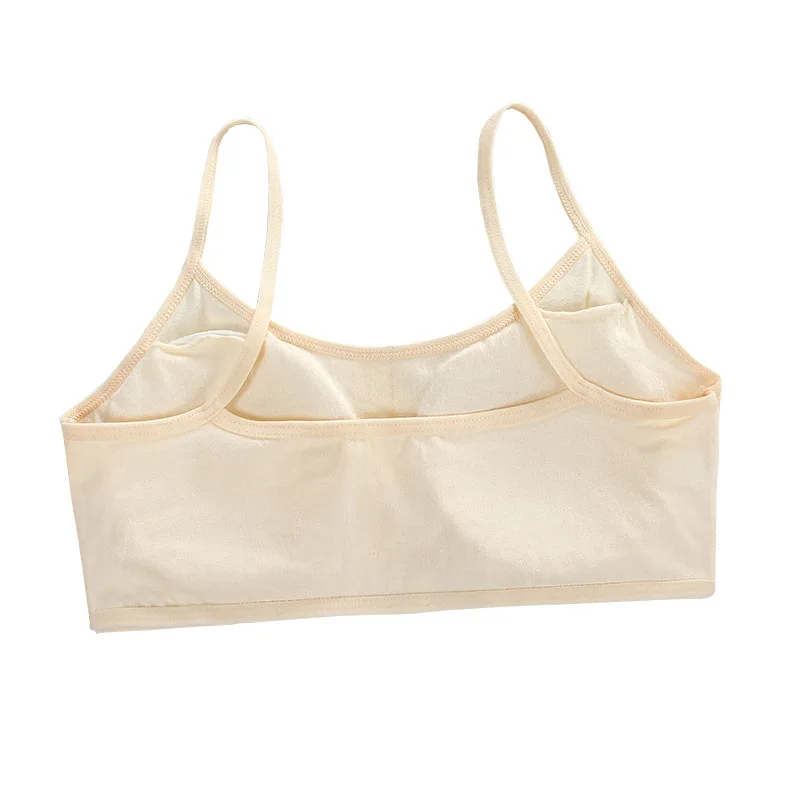 4PCS/lot Solid Kids Bras For Teenage Girls Comfortable Young Children Wireless Vest Tops Teenager Girls Sportswear Training Bras