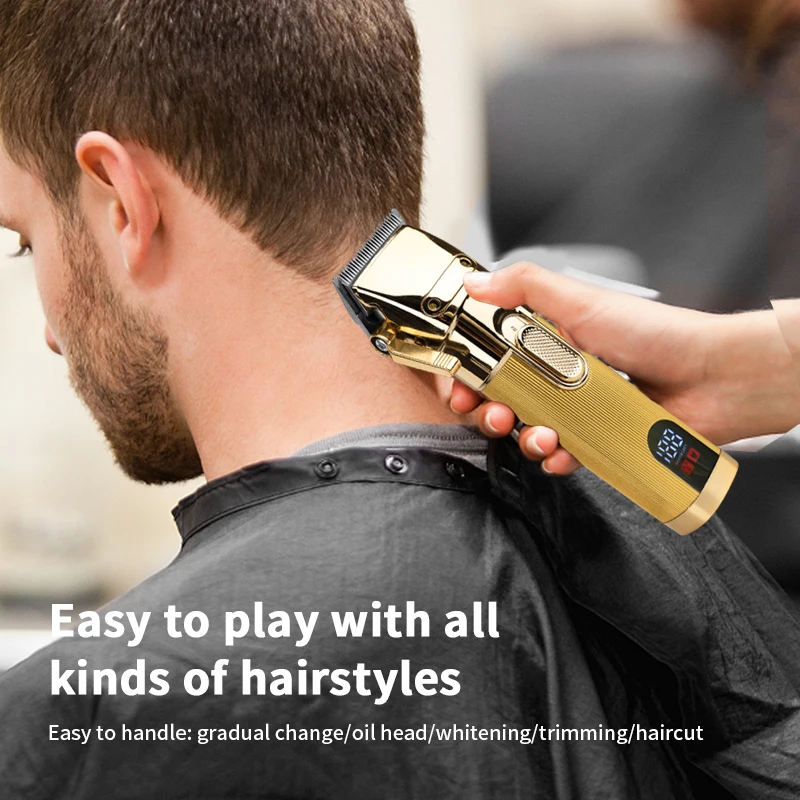 WAIKIL Profissional Aparadores Elétricos, USB Recarregável, Barber Clippers, Clipper De Cabelo Ajustável, WL-2022, Melhor LED