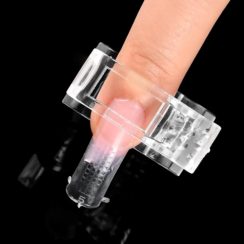 1/5Pcs Acrylic Nail Clip Transparent Gel Quick Building Nail Clips Fingernail Extension UV Clamps Manicuring Art Set