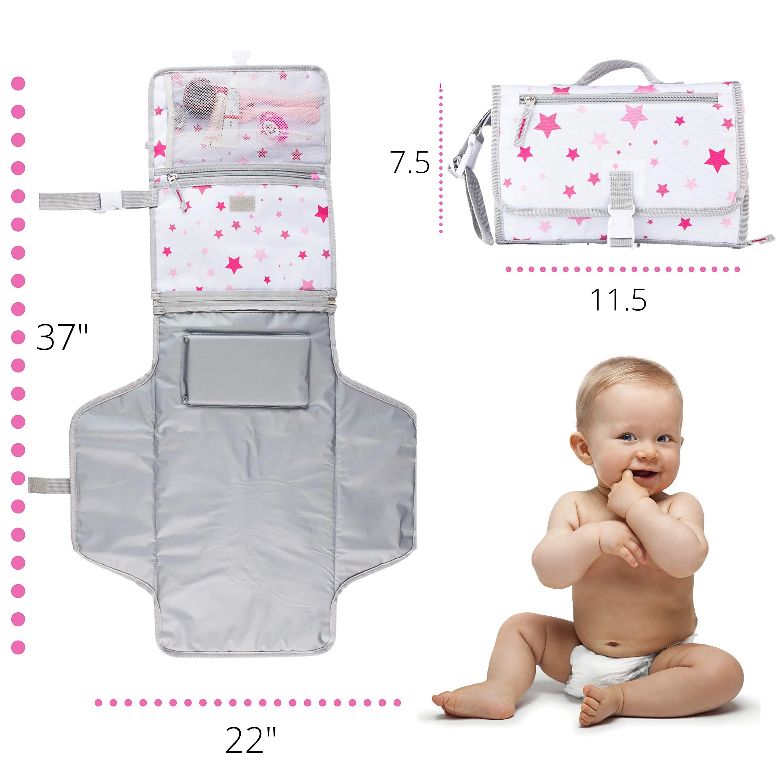 New Femimin Multifunction Infant Foldable Diaper Changer Waterproof Pad Newborn Supplies Newborn Portable Baby Changing Pad
