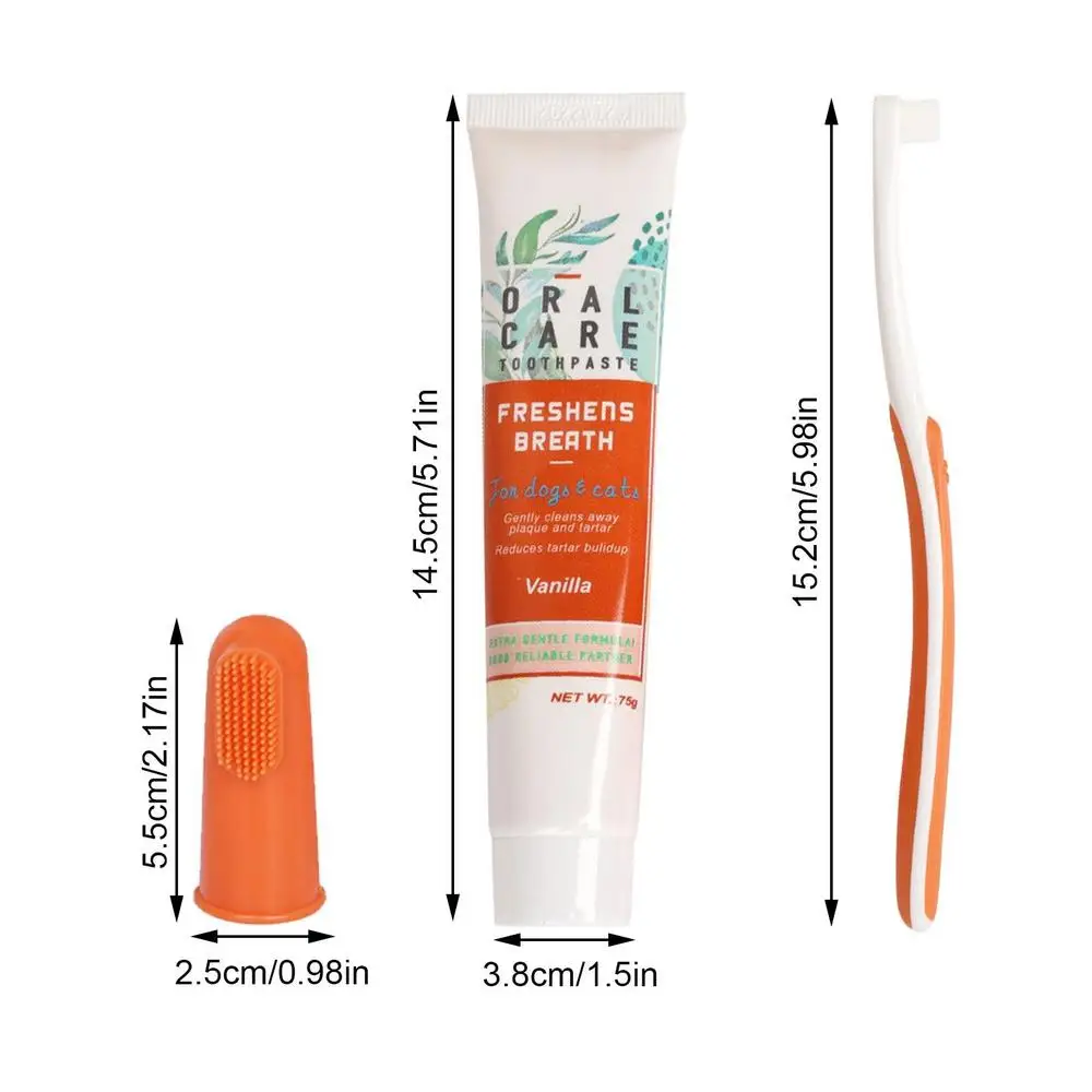 Title 9, Pet Healthy Edible Toothpaste with Toothbrush S...