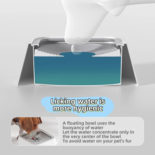 1 Piece of Spill-Proof Water Bowl for Pets - Designed for Cats and Dogs with Non-Slip Base and Floating Feature 2