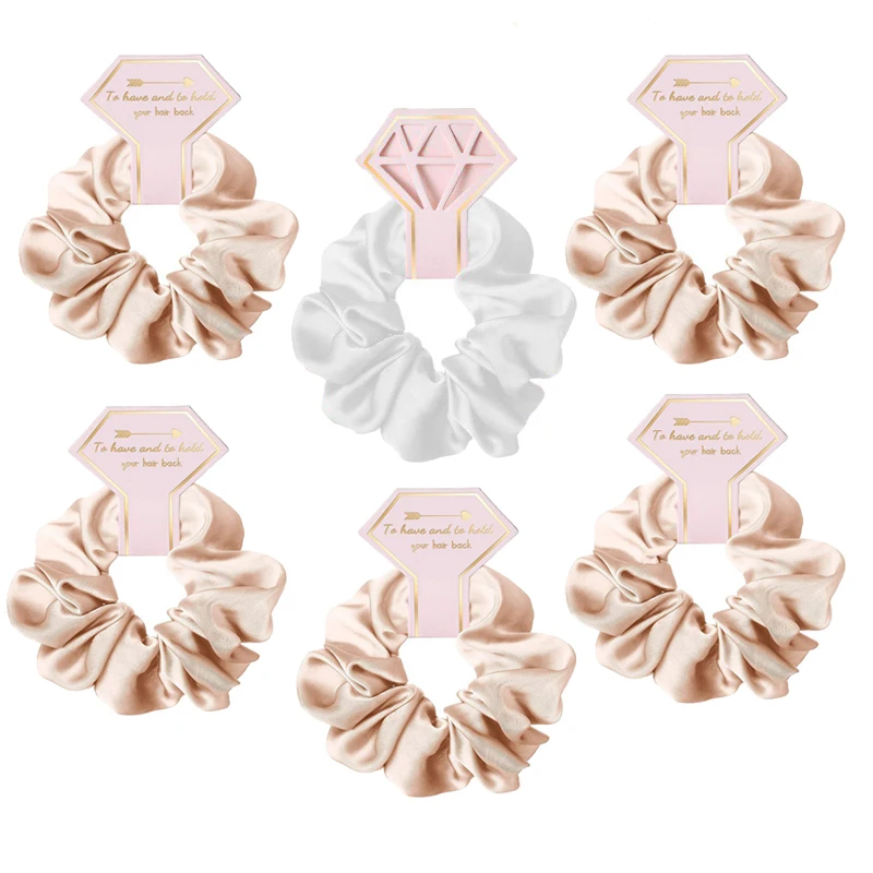 

1/6pcs Wedding Gifts Bridesmaid Hair Ties Scrunchies Bridal Shower Team Bride To Be decor Souvenir Bachelorette Hen Party Favors