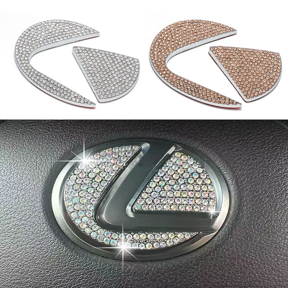 Шикарная Автомобильная наклейка на руль с алмазной эмблемой для Lexus IS400 RX300 RX330 IS220D RX350 IS460 ES NX RX IS CT LX GS RC Шикарная Автомобильная наклейка на руль с алмазной эмблемой для Lexus IS400 RX300 RX330 IS220D RX350 IS460 ES NX RX IS CT LX GS RC