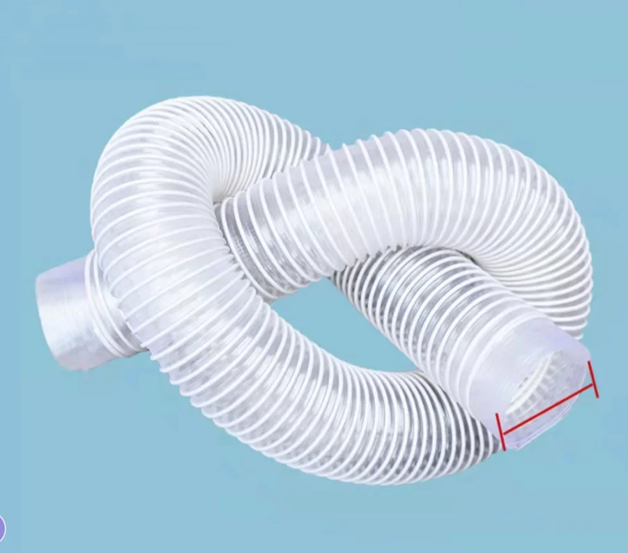 2m Inner Diameter 40/50/55/60/75mm PVC Industrial Vacuum Cleaner Bellows Straws Thread Hose Soft Pipe Durable for Cyclone SN50T3 vacuum cleaner hose