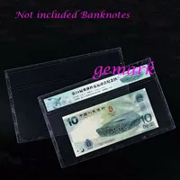 Wholesale 10 Pcs Clear Plastic Folder Currency Sleeves Holders Storage Banknotes Bills Collections 87mmX197mm 1