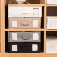 Clothing Storage Boxes Sheet Set Storage Box Fabric Folding Window Zipper Blanket Organizer Boxs Wardrobe Bed Clothes Organizer 1