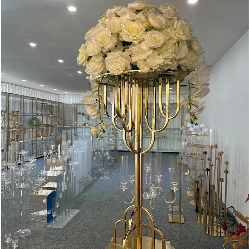 Wedding Decor Metal Flower Stands Vases Arch Tree Centerpieces Tabletop Accessories 2/5/6/10pcs