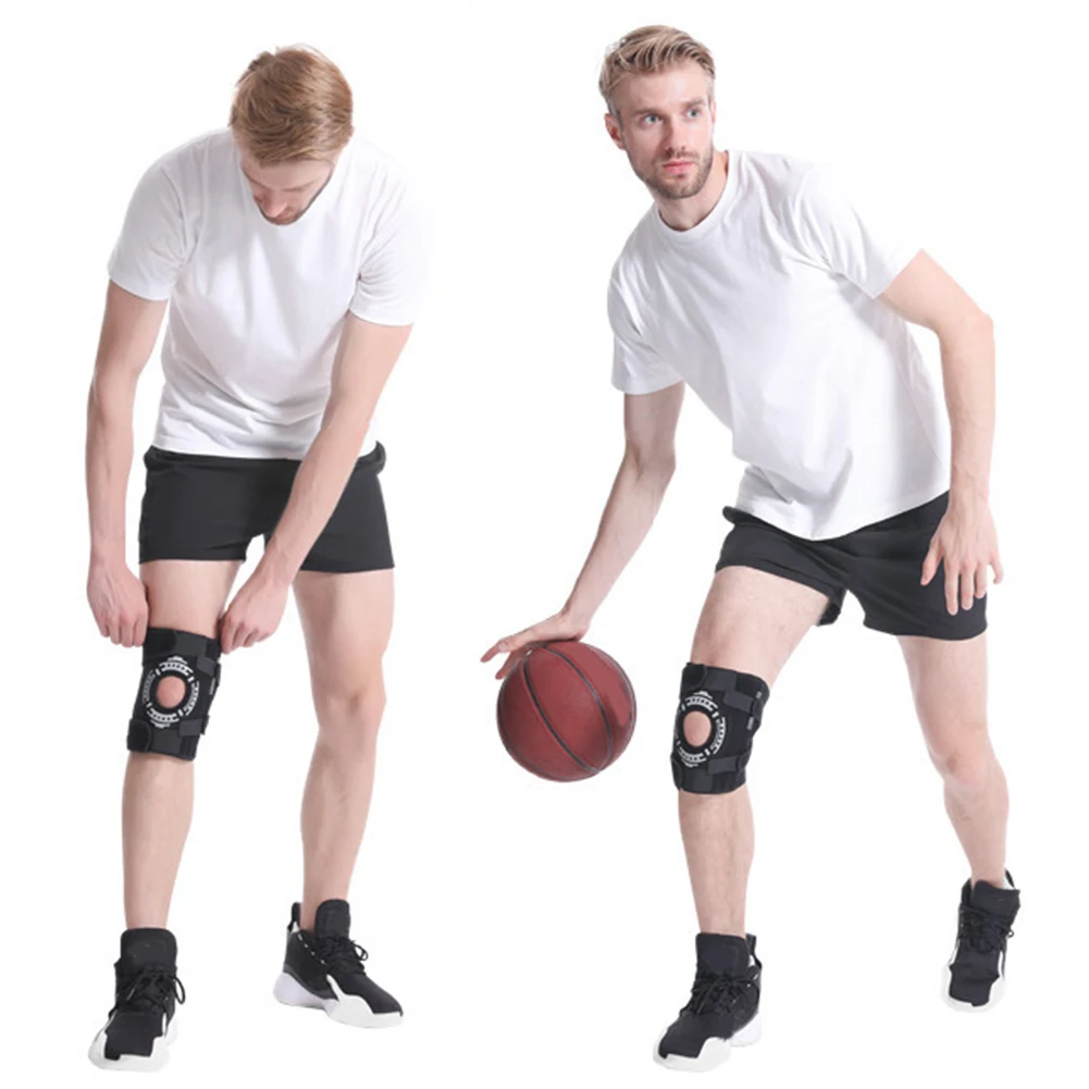 

Adjustable Knee Support Protector with Side Stabilizers Knee Pads Four Soft Springs for Meniscus Tear Knee Pain Injury Recovery