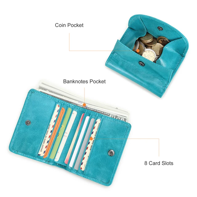 Contact'S Fashion Genuine Leather Designer Wallets Luxury for Women Small Coin Purse Women Card Holder Mini Clutch 5