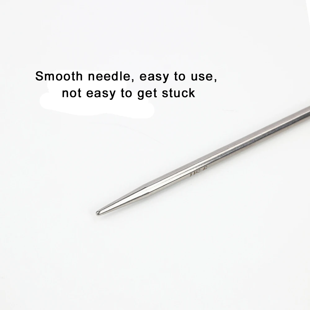 9Sizes 2.0-6mm Circular Knitting Needles Stainless Steel Crochet Needles for Knitting DIY Weaving Sewing Tools 65cm crochet needles knitting needles knitting supplies weaving tools sewing tools knitting craft supplies