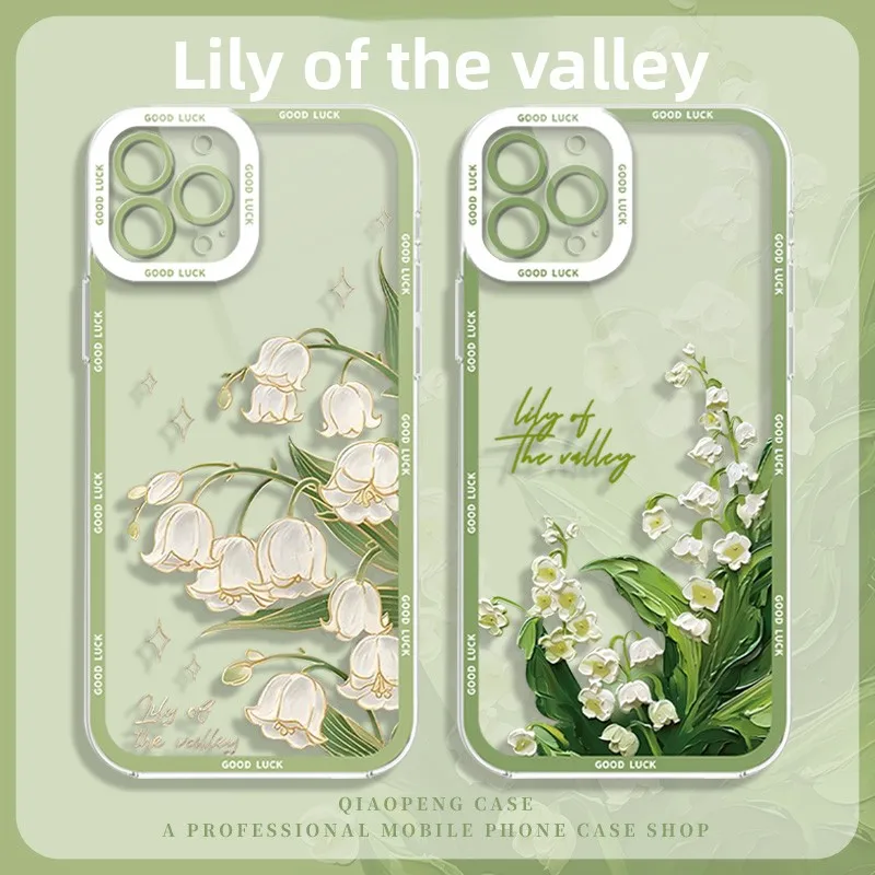 Lily Of The Valley Soft Case für Samsung Galaxy S25 S24 S23 S22 S21 Ultra Plus S20 FE A73 5G A72 A71 4G A56 A55 A54 5G A52 Abdeckung