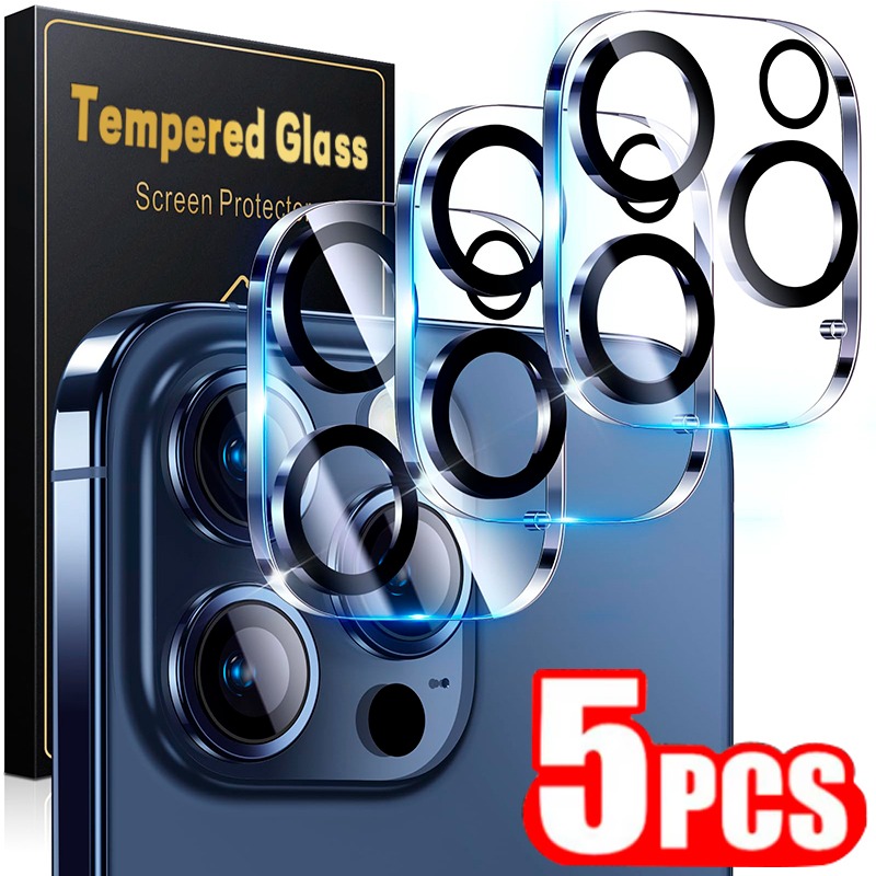1-5Pcs for IPhone 16 15 14 Pro Max 16 Plus 16Pro Tempered Glass Flim HD Camera Lens Flim Protective for IPhone 13 Mini Pro Max