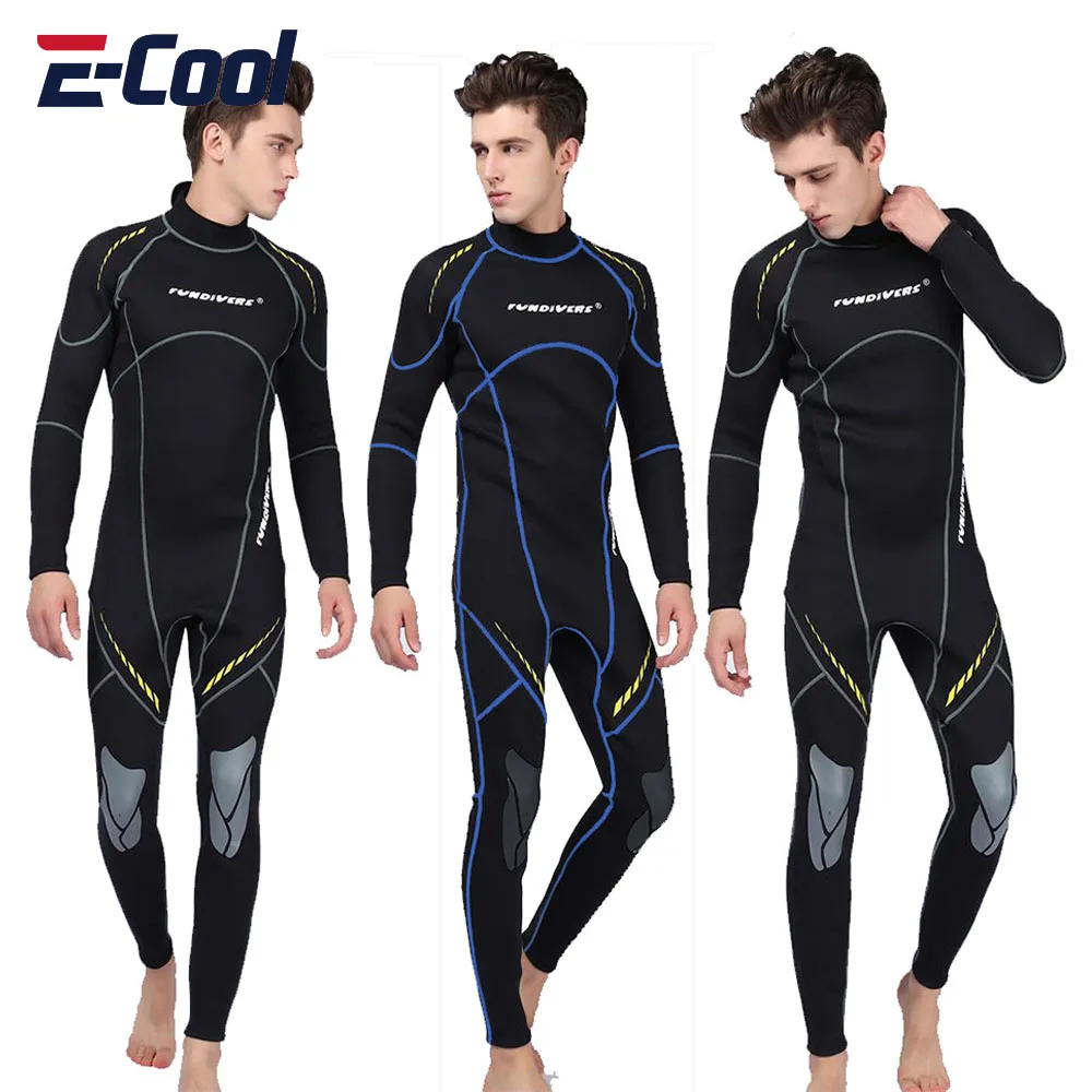 MenNeopreneWetsuitSwimwears3mmScubaDivingSwimsuitThermalWarm