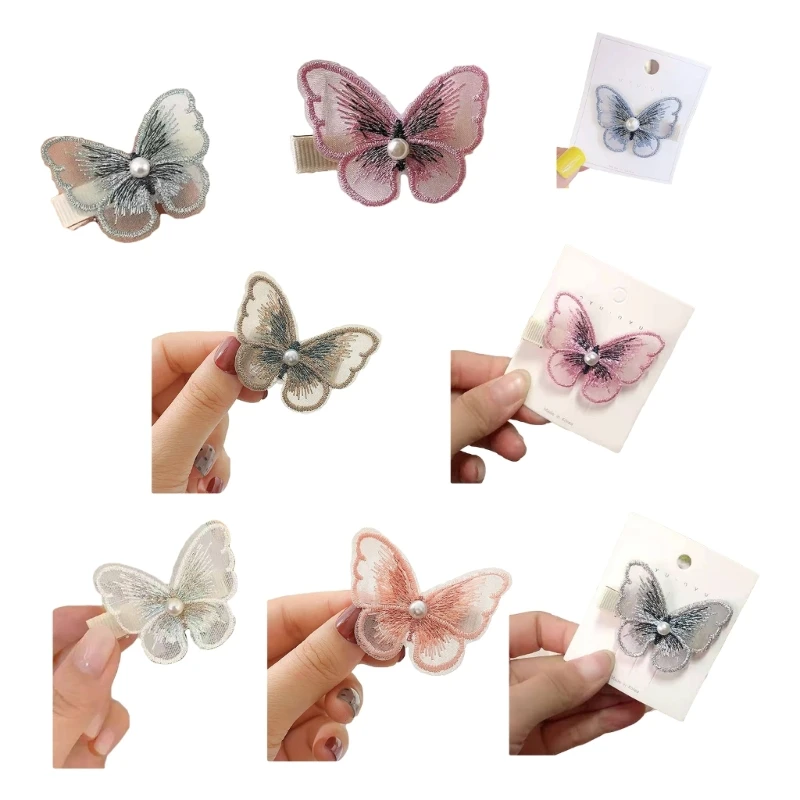 

1pc Girls Butterfly Hair Clip Embroidery Elegant Hairpins Hairstyle Accessories Hair Barrettes Women Hairdress
