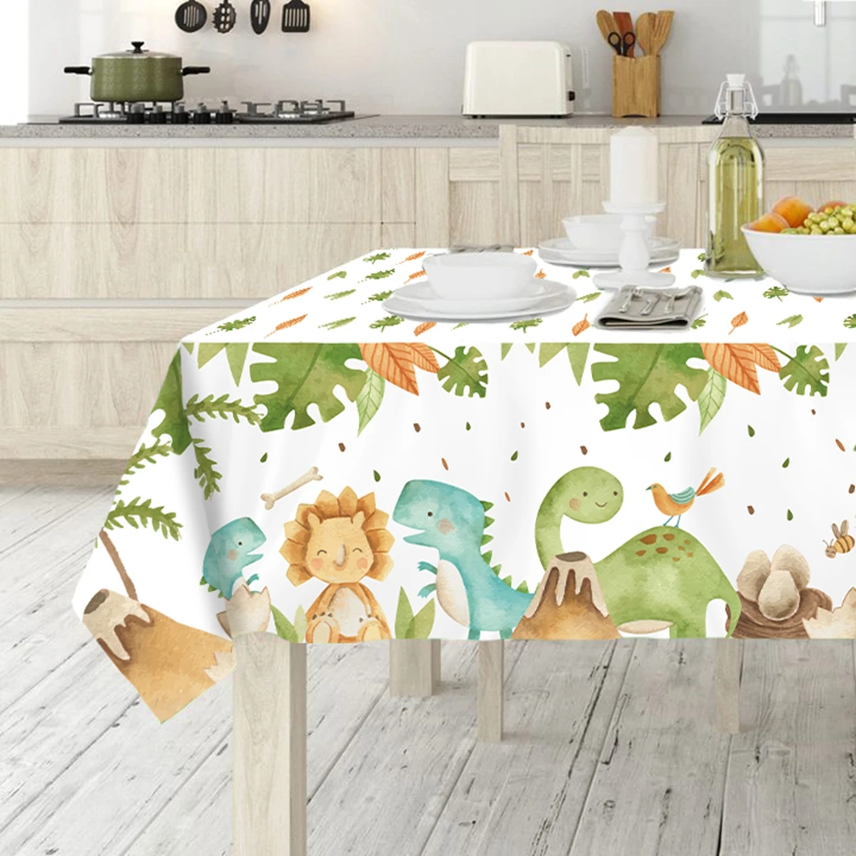 Dinosaur Tablecloth 1st Birthday Party Decoration Kids Boy Jungle