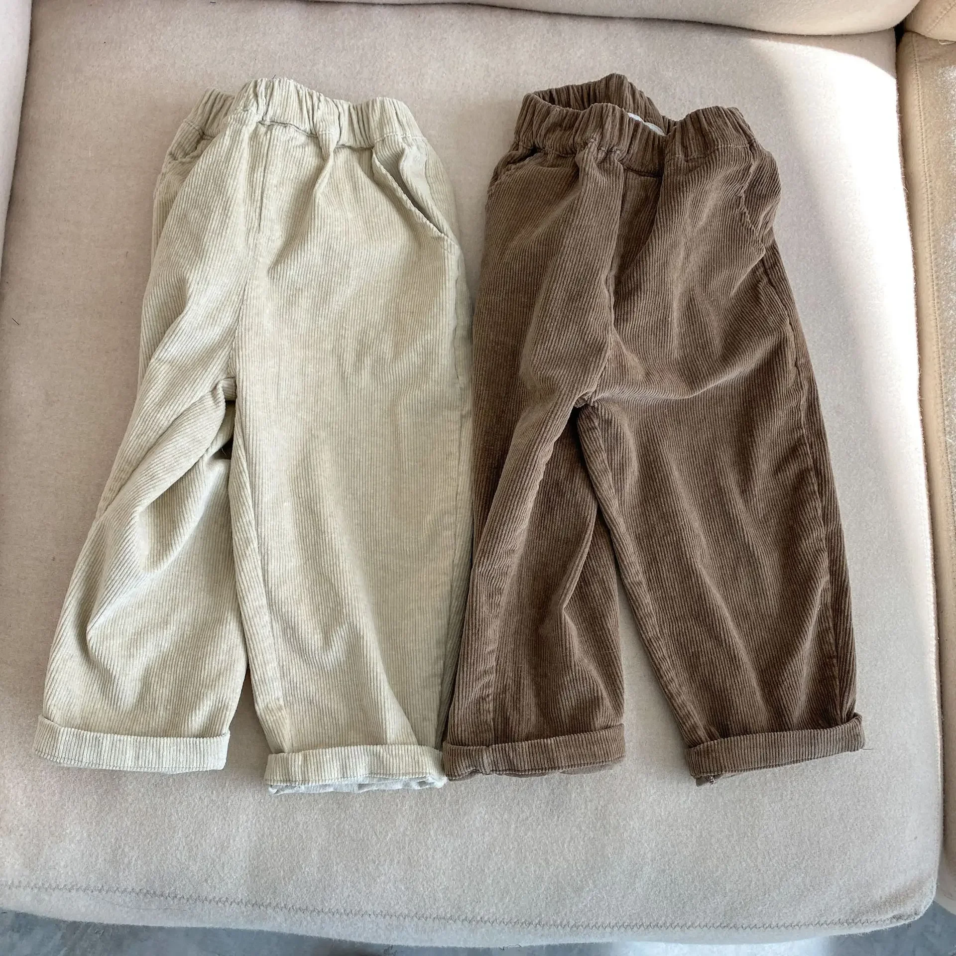 Korean Boys Corduroy Pants Autumn Winter Girl Casual Pants Long 1-7Year Kid's Trousers boys pants kids pants