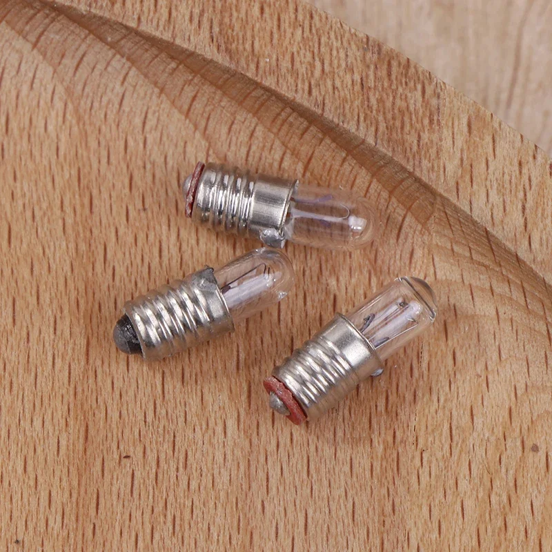 10개/세트 미니 인디케이터 전구 E5 나사형 미니어처 램프 전구 6.3V 12V 24V 0.1A 소형 전구 신호등
