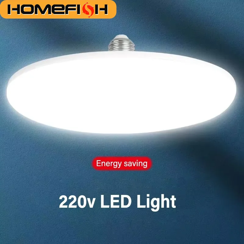 LED Bulb 1PC 220V E27 Base Energy Saving Lamp 20W 30W 40W 60W 100W Options Indoor Flying Saucer Light Ampoule