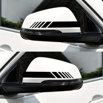 Adesivi in vinile a righe classiche - Pellicola universale per specchietti auto (protezione decorativa antigraffio)