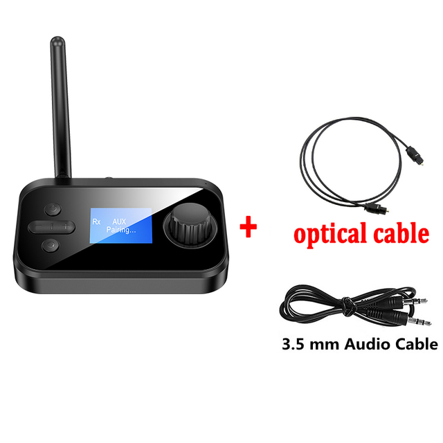 5.0 Audio Transmitter Receiver with Mic Stereo Optical Coaxial AUX 3.5mm Jack RCA Wireless Adapter TV PC Car Speaker