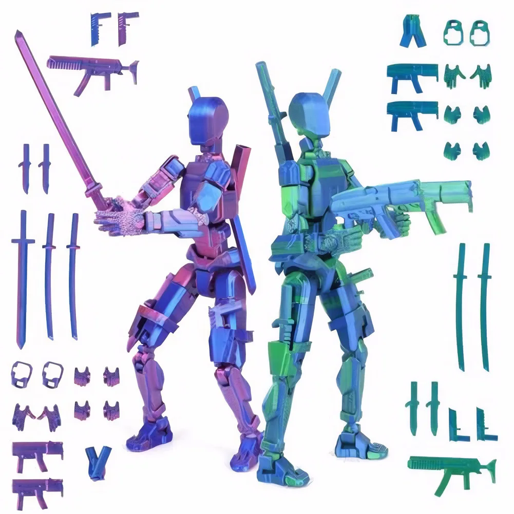 Multi Jointed Robot Action Figure with Accessories