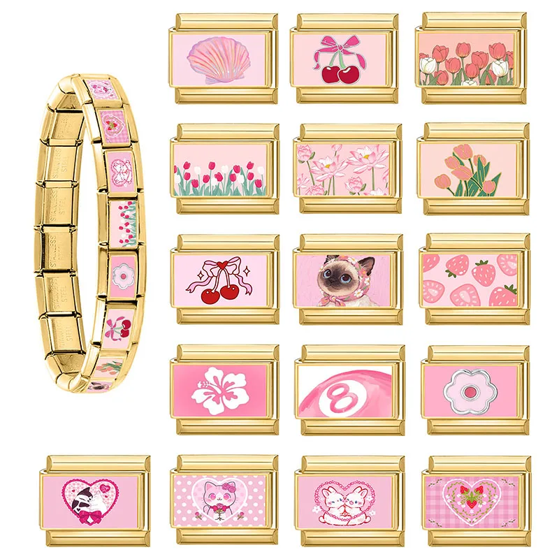 Y2K Italian charm link 9mm detail
