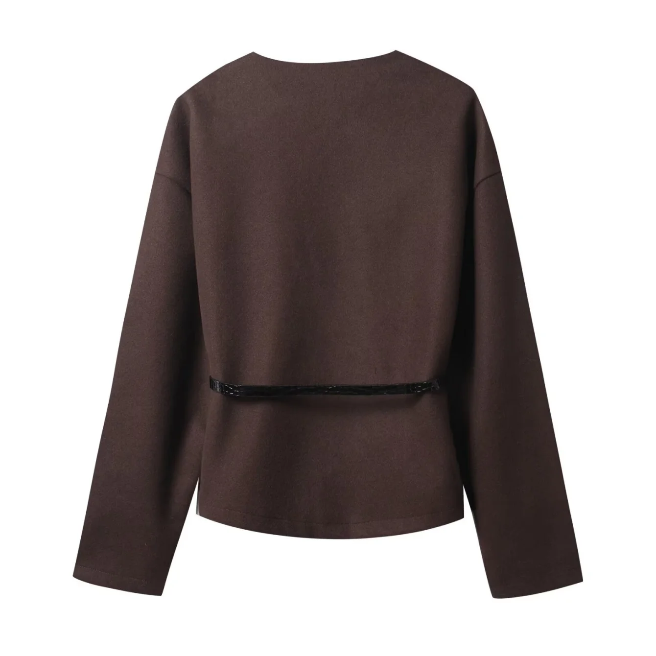 Women Fashion V-Neck Long Sleeve Coats Female Autumn Winter New Solid Cardigan Jackets With Belt Overcoat Lady Elegant Outerwear