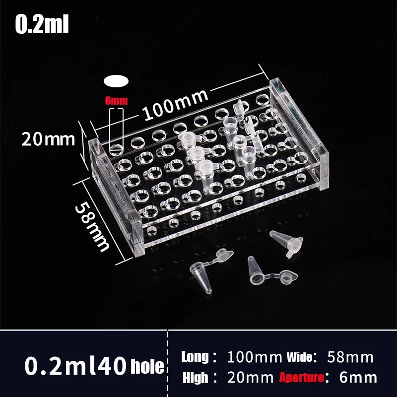 0.2ML/0.5ML/1.5ML/2ML/10ML/15ML/50ML Test Tube Rack Holder 40/40/24/24/18/10 Hole Laboratory School Equipment Supplies