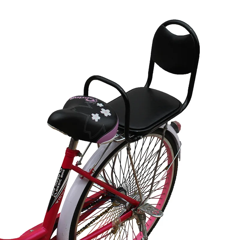 Selle tige de selle,Siège de vélo arrière pour enfant,avec guidon et dossier,pour enfants de 3