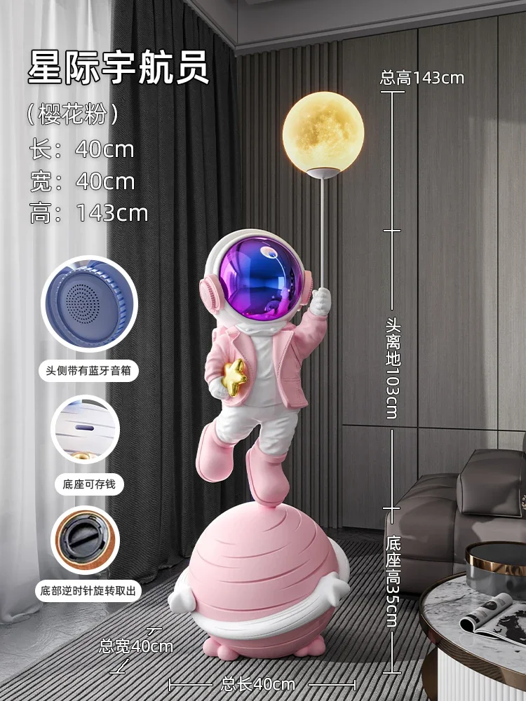 رائد فضاء ديكور منزل جميل مع الاضاءة ، أثاث غرفة ا...