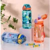 500ml Children S Water Bottle with Straw Leak Proof Plastic Water Cup BPA Free Children's Drinking Water Bottle 16 Ounces 2