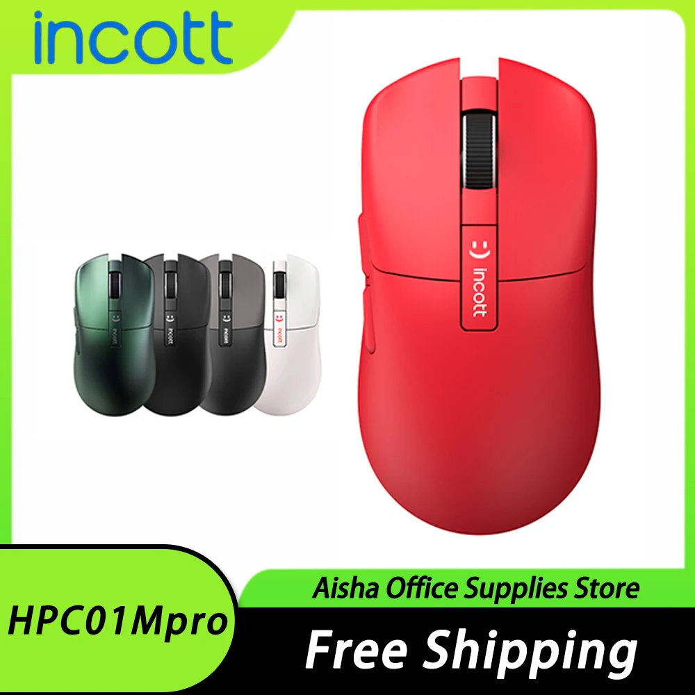 

Беспроводная мышь Incott HPC01MPro, 3 режима, сенсор PAW3395, 4K, горячая замена, FPS, E-sports, игровая мышь, эргономичные аксессуары для ноутбука