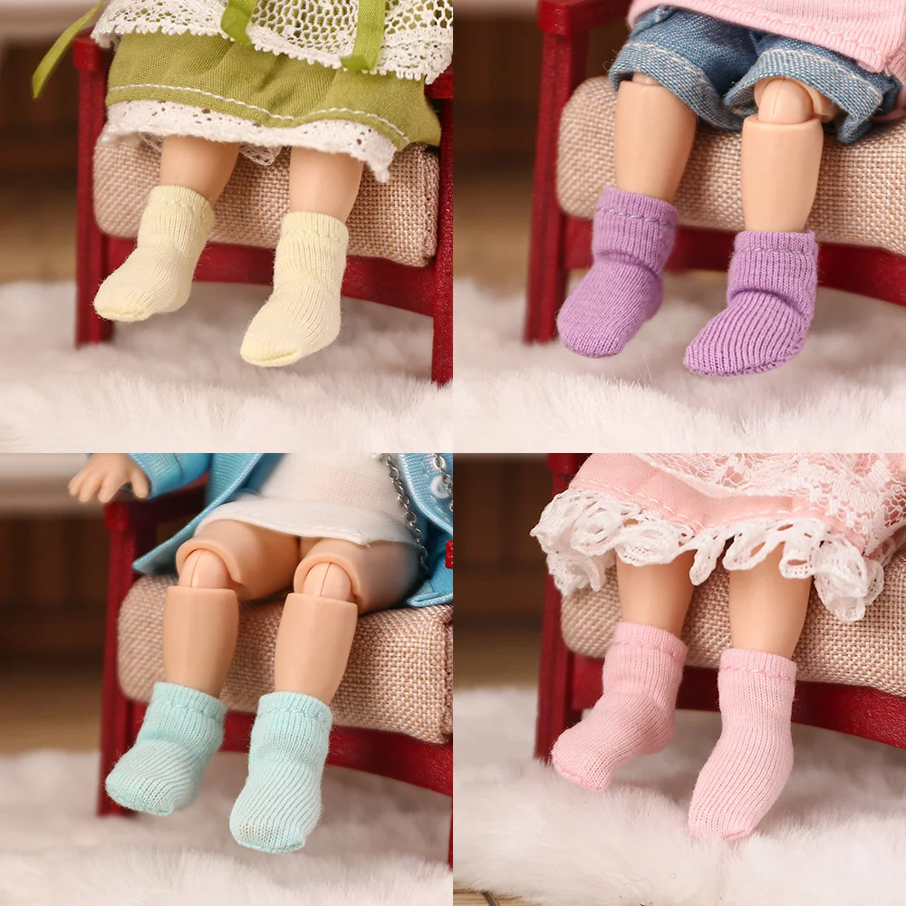 OB11 Mini Cute Colourful Socks Doll White Socks ob Short Sock for 1/12bjd,obitsu11,mollys,ob11 Doll Shoes Accessories